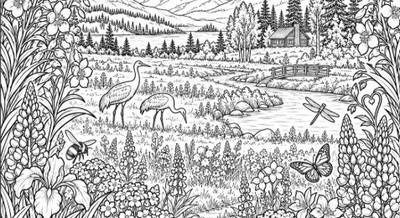 Wild Alaska: An Adult Coloring Journey - Digital Download