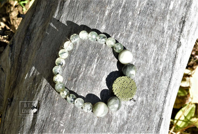 Essential Evergreen Bracelet on wood men's handmade beaded bracelets from your premier jewelry dealer